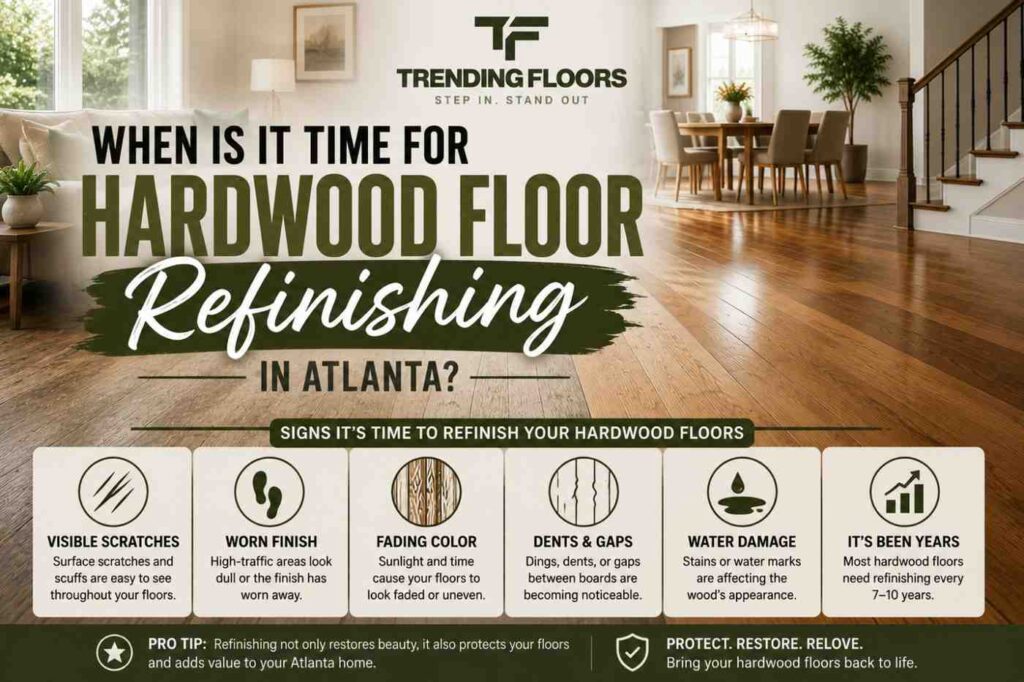 When Is It Time for Hardwood Floor Refinishing in Atlanta? 4 Hardwood Floor Refinishing in Atlanta