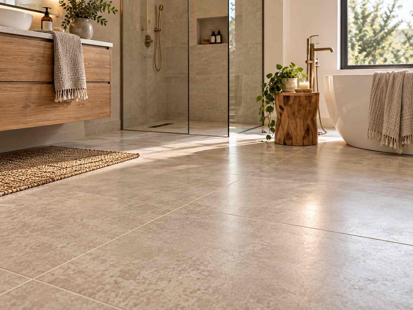 Heated Bathroom Floor Installation